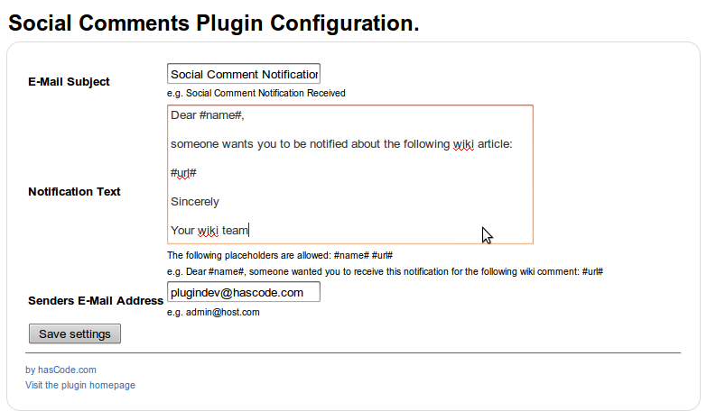 plugin valid config