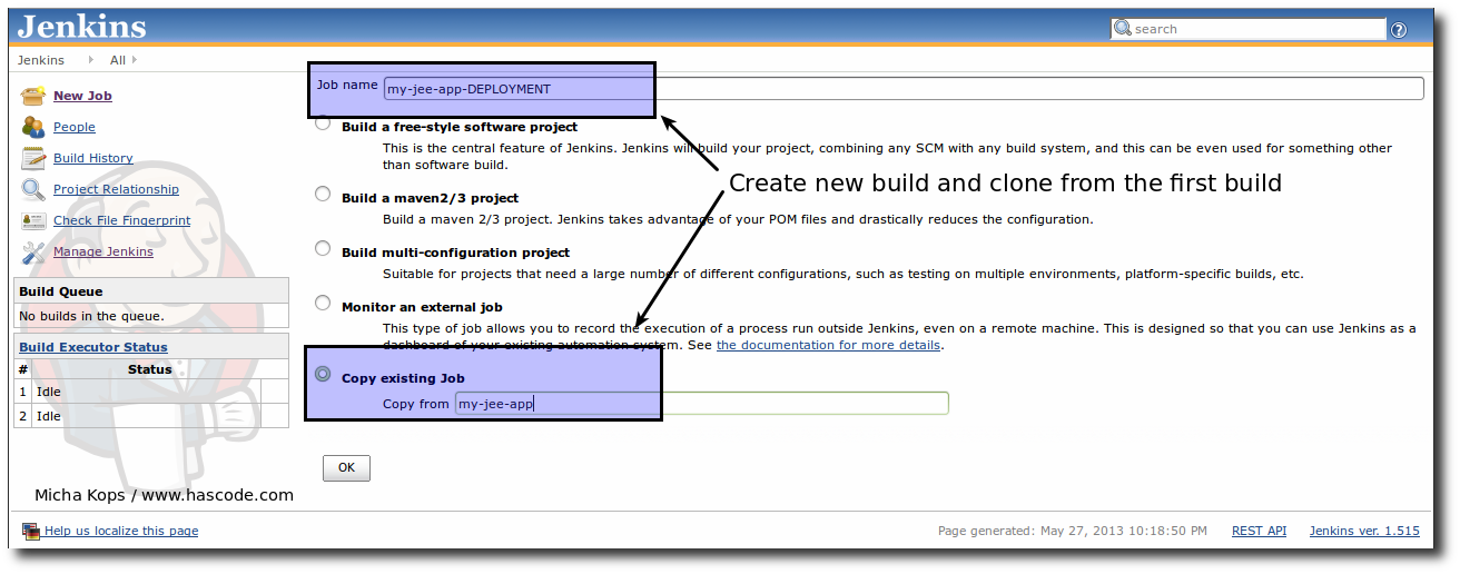 build2 clone from existing