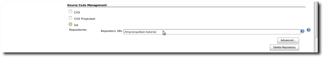 configure build 1 git repo