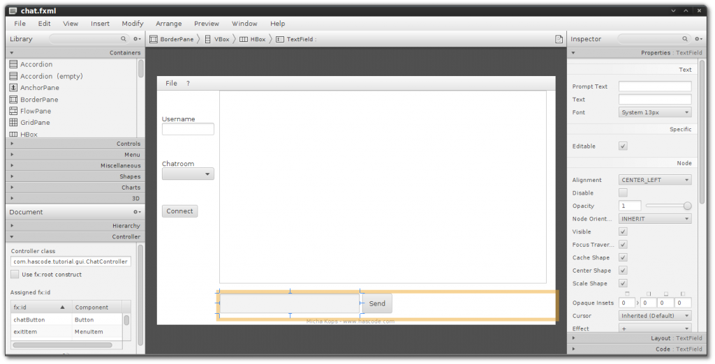 chat layout in javafx scene builder 1024x522