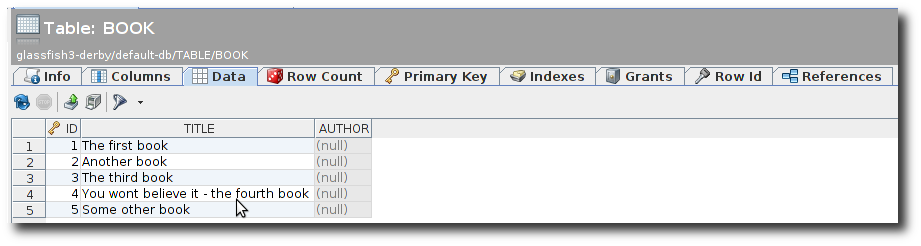 books in database