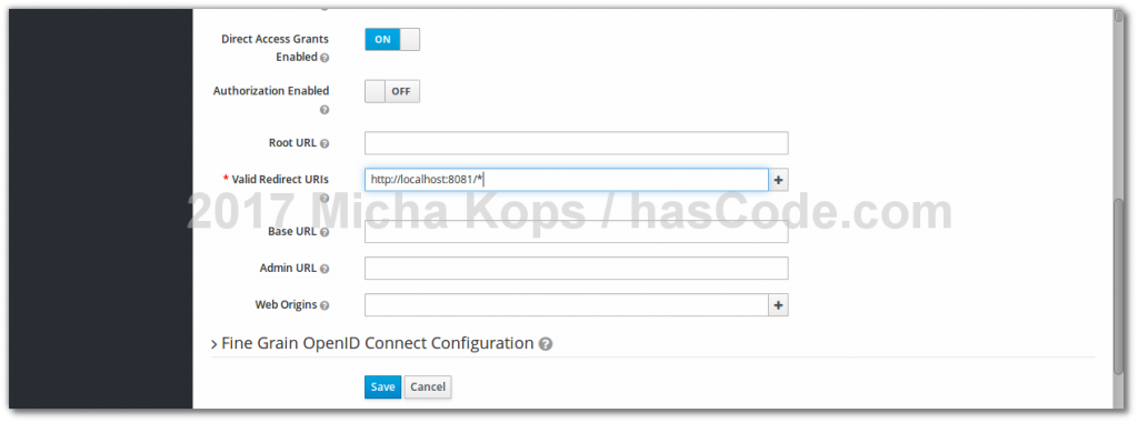 configure valid redirect urls 1024x381