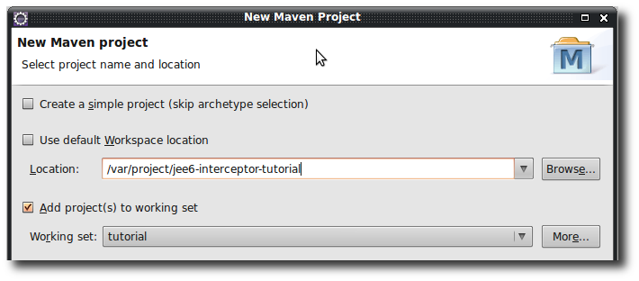 create maven project step1