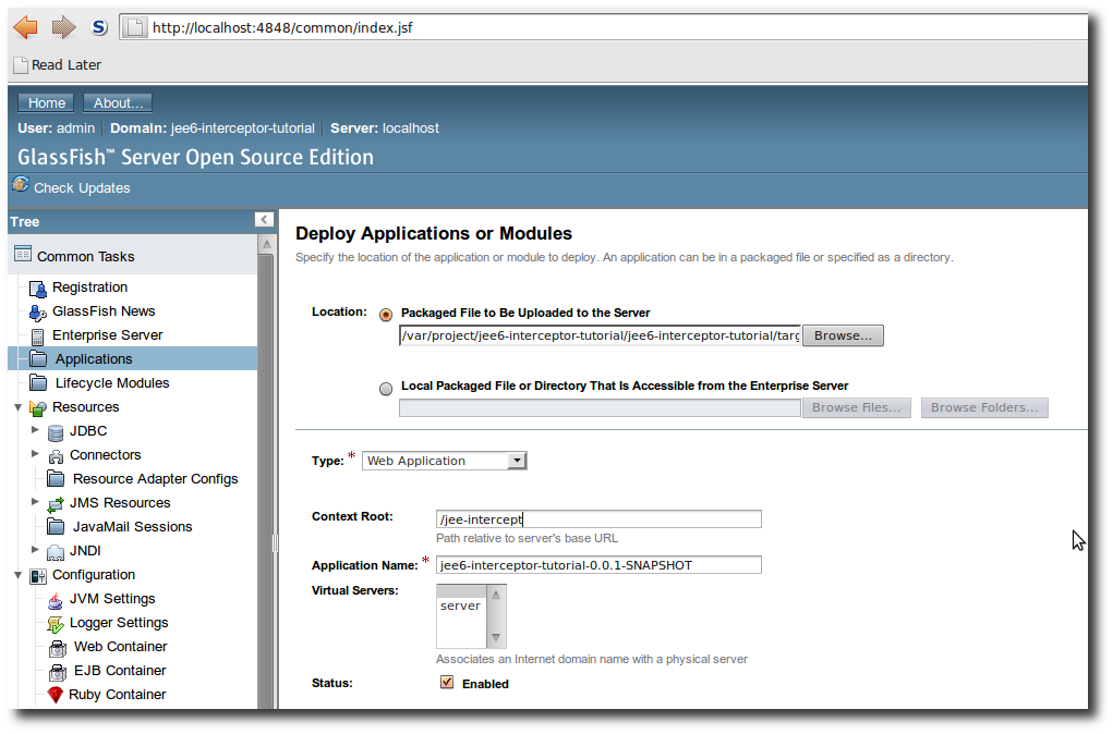 glassfish deployment