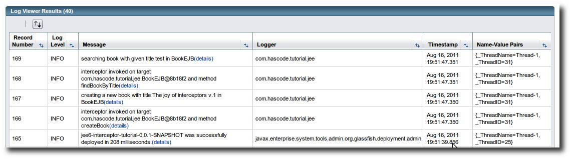 interceptor logs