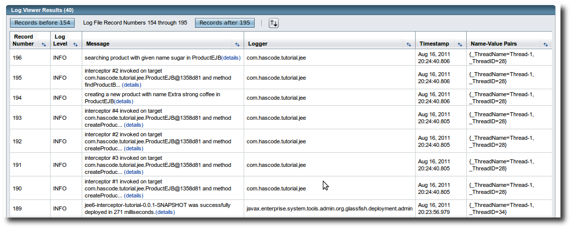 interceptor mix logs