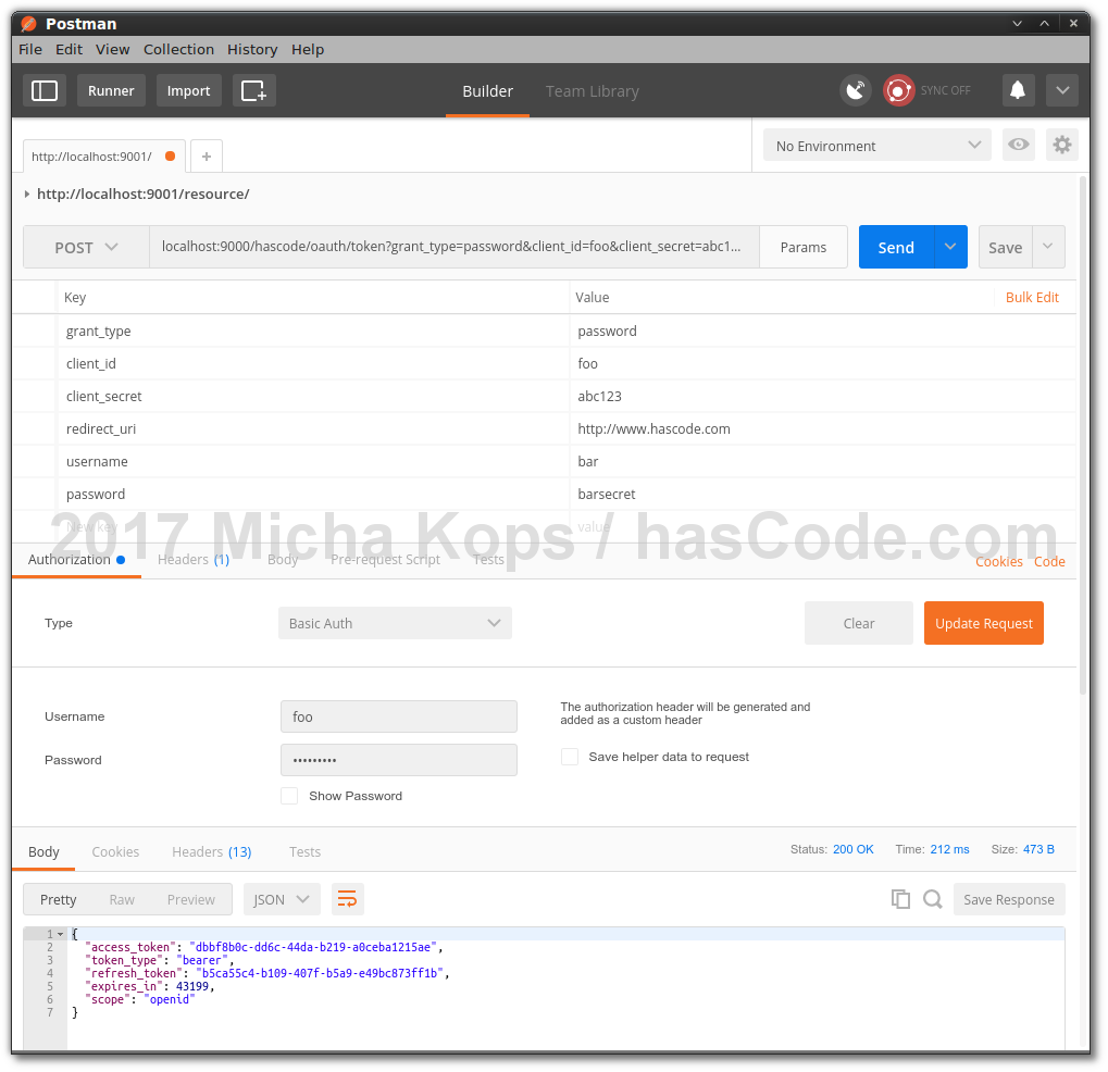 postman 02 obtaining oauth token