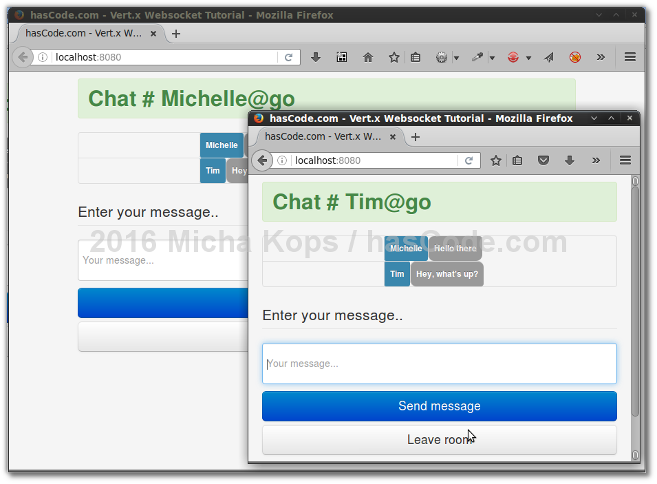 go websocket chat in action