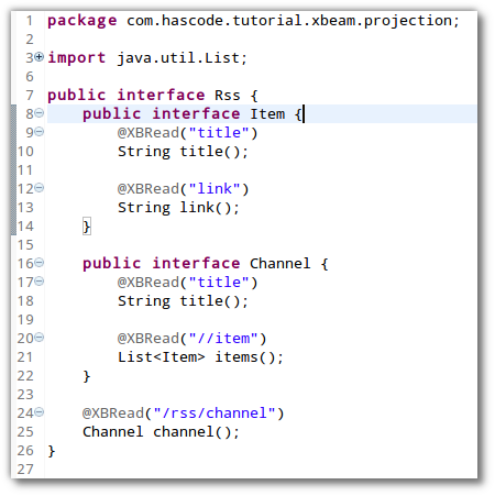 rss projection interface